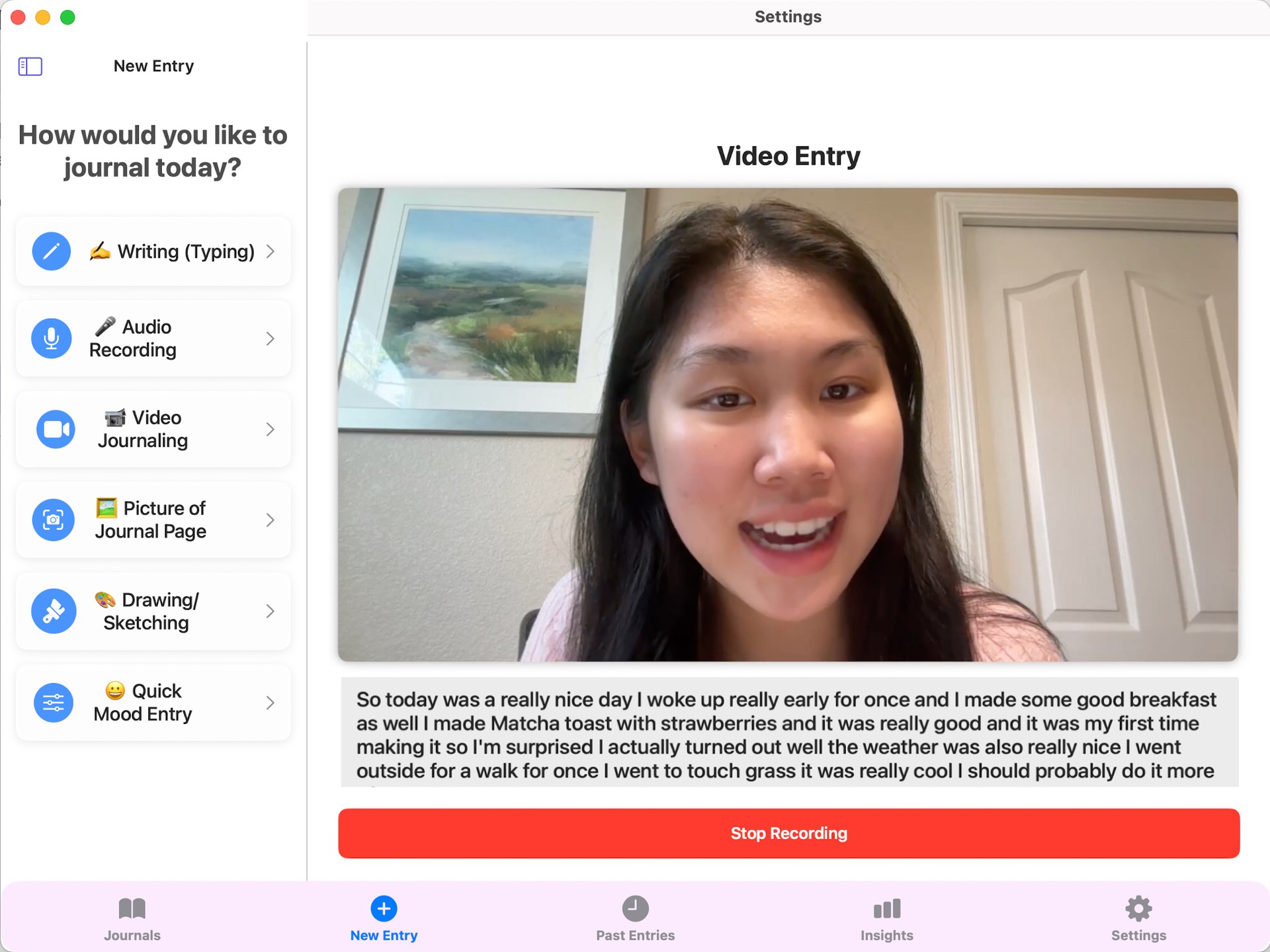 iPad mockup of Reflexion app